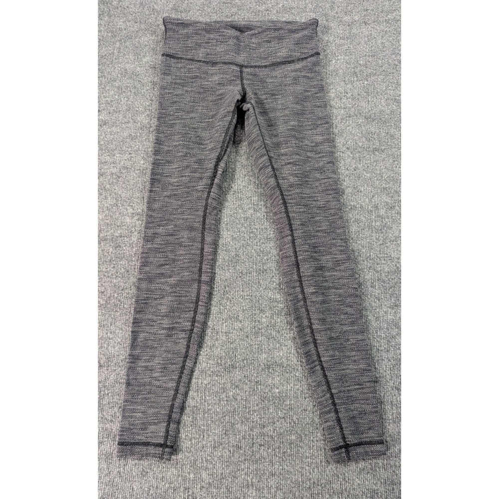 Lululemon 1st Gen Wunder Under Luon Leggings Women's Size 6 Coco Pique Black